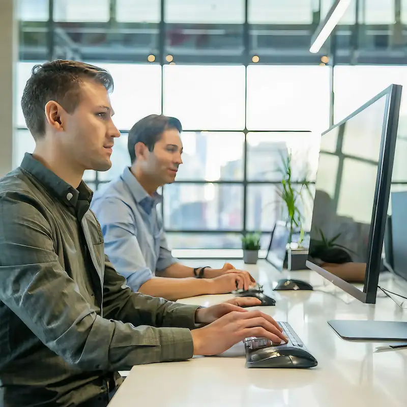 Empresa de desenvolvimento de software: equipe da Web Pixel programando um sistema sob medida